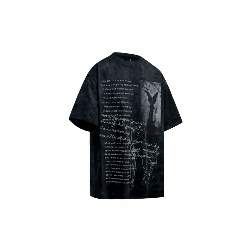 Street Tie Dye Combed Cotton T Shirt-5