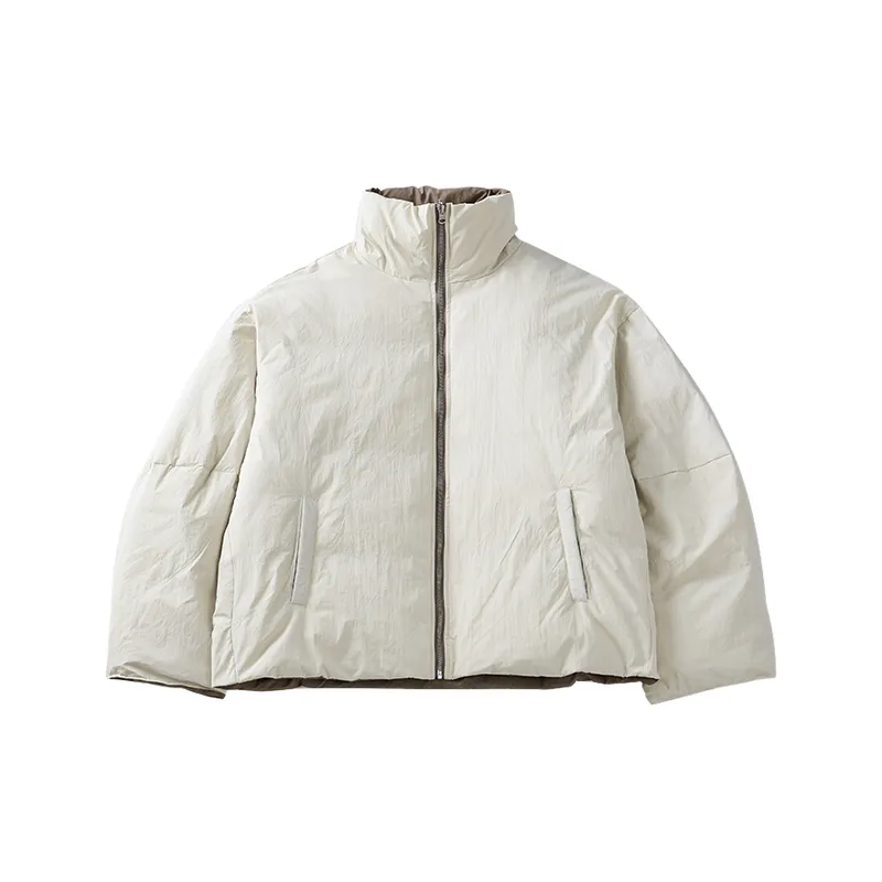 Casual Loose White Duck Down Jacket-4