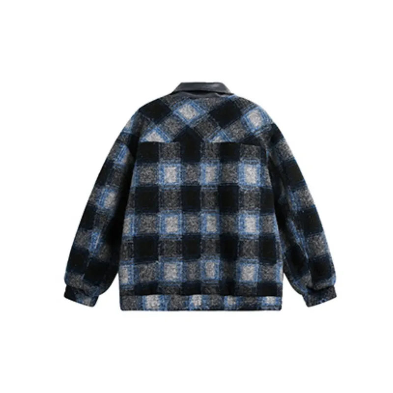 Retro Contrast Color Polyester Quilted Jacket-1