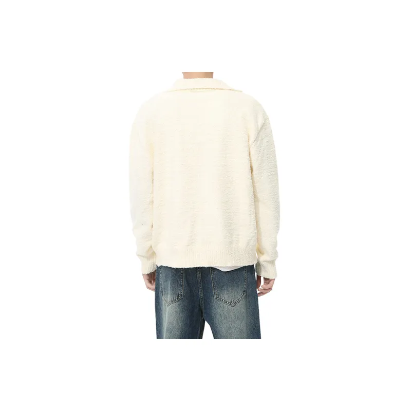Plain Simple Blended Synthetic Fabrics Knitwear-2