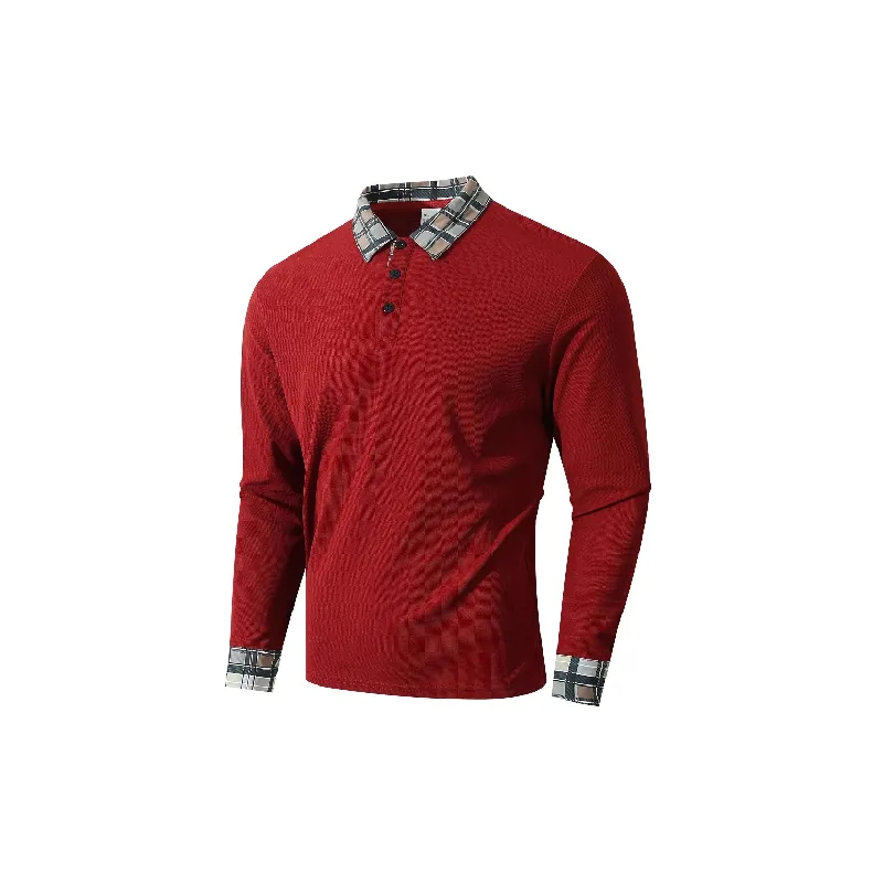 Fashion Breathable Blended Synthetic Fabrics Polo-0
