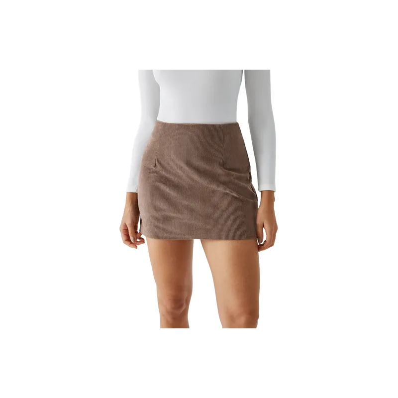 Fashionable Plain Spandex Casual Skirt Women-0