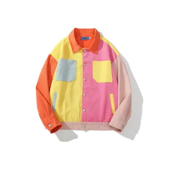 Trendy Colorblock Baseball Jacket