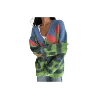 Simple Loose Wool Like Fabric Sweater Women