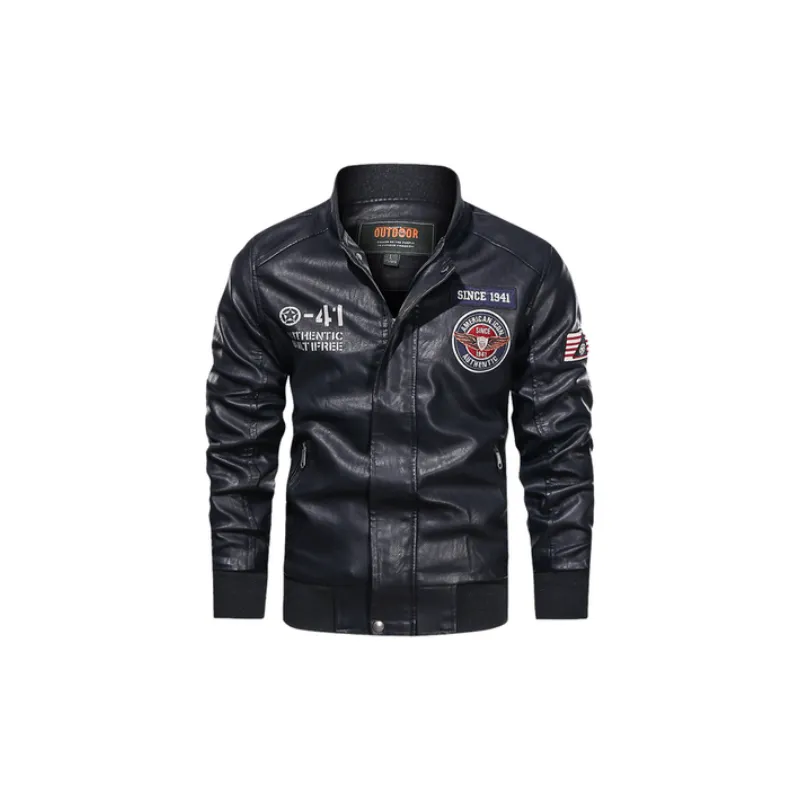 Casual Fashionable Leather Jacket-4