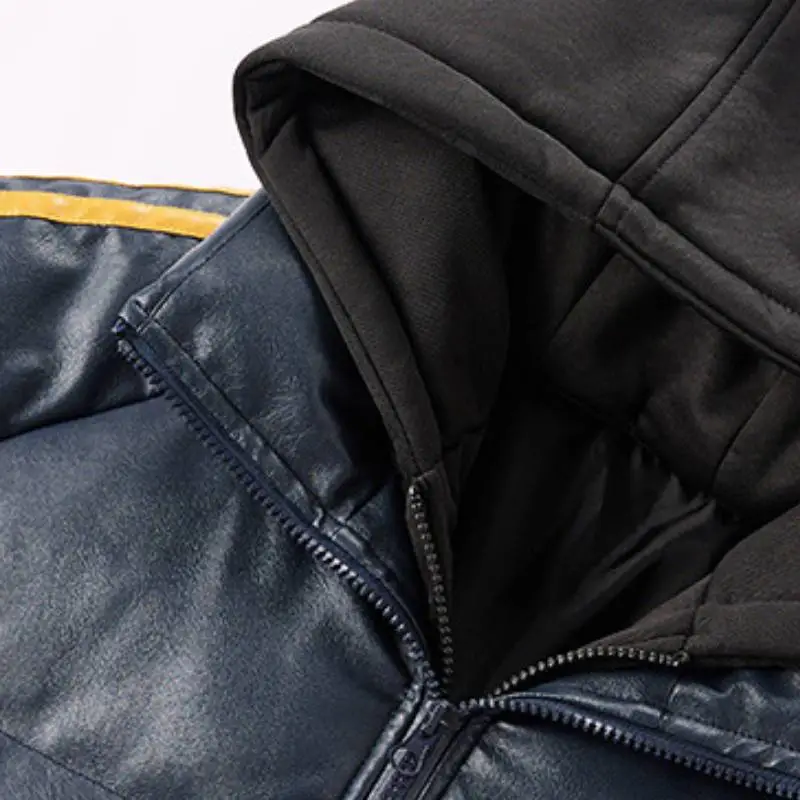Casual Loose PU Quilted Jacket-8