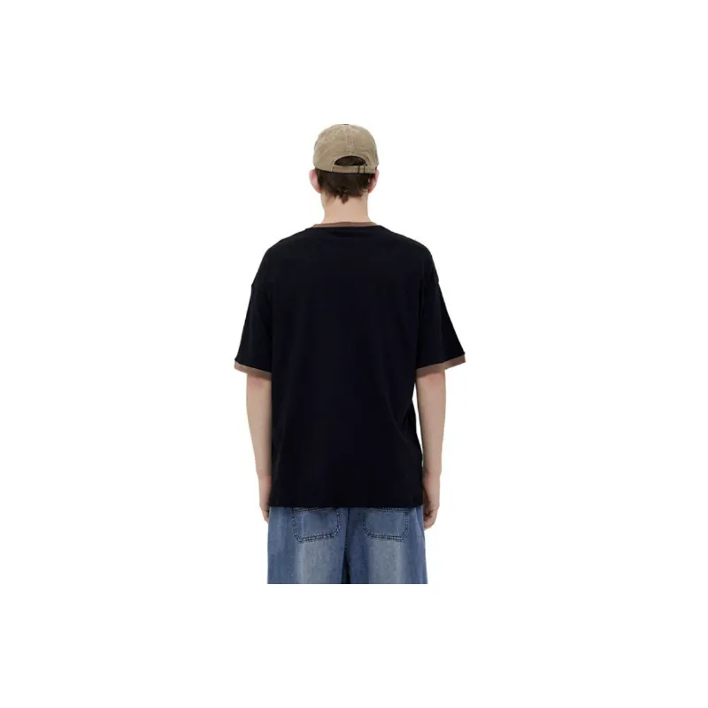 Retro Casual Cotton Blended Fabric T Shirt Unisex-3