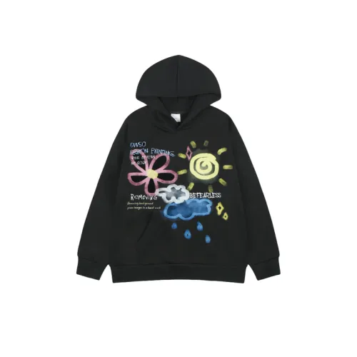 Hand Painted Retro Graffiti Hoodie