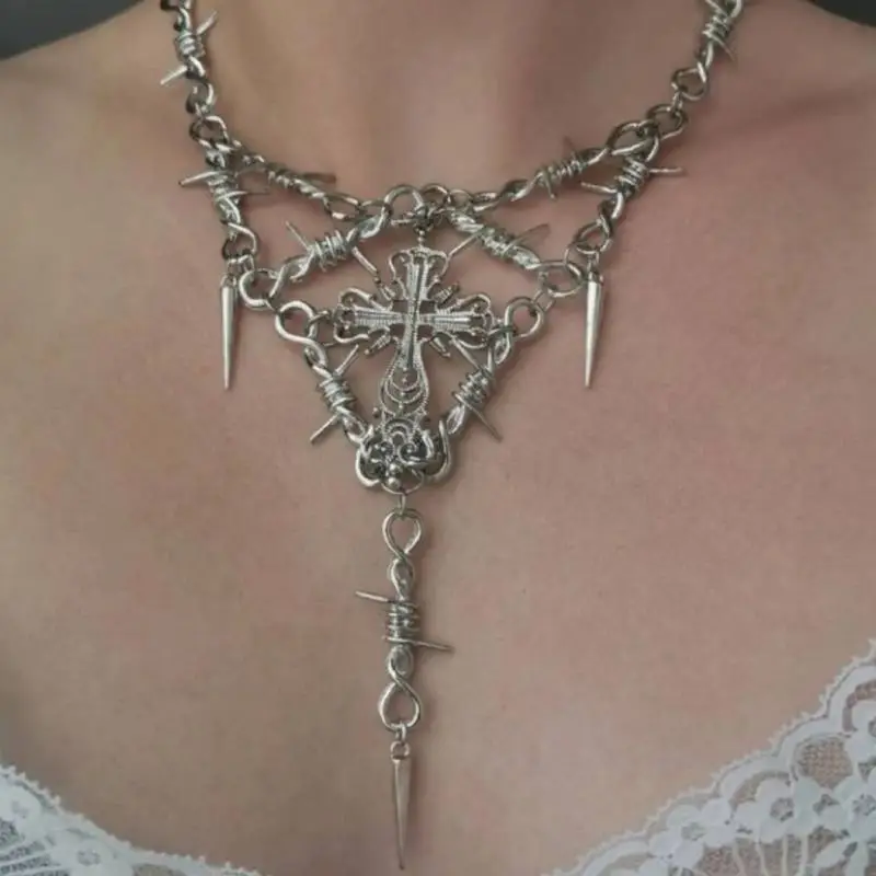 Funky Cross Necklace-1