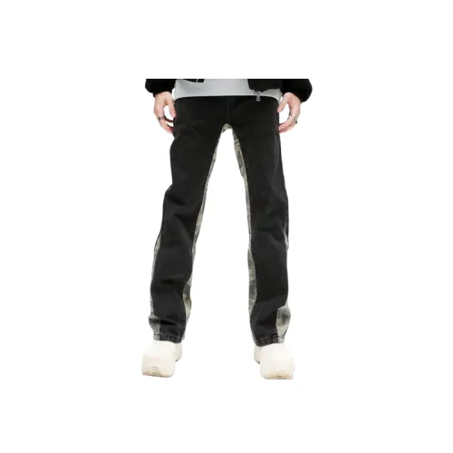 High Street Vibe Style Zipper las Stacked Jeans
