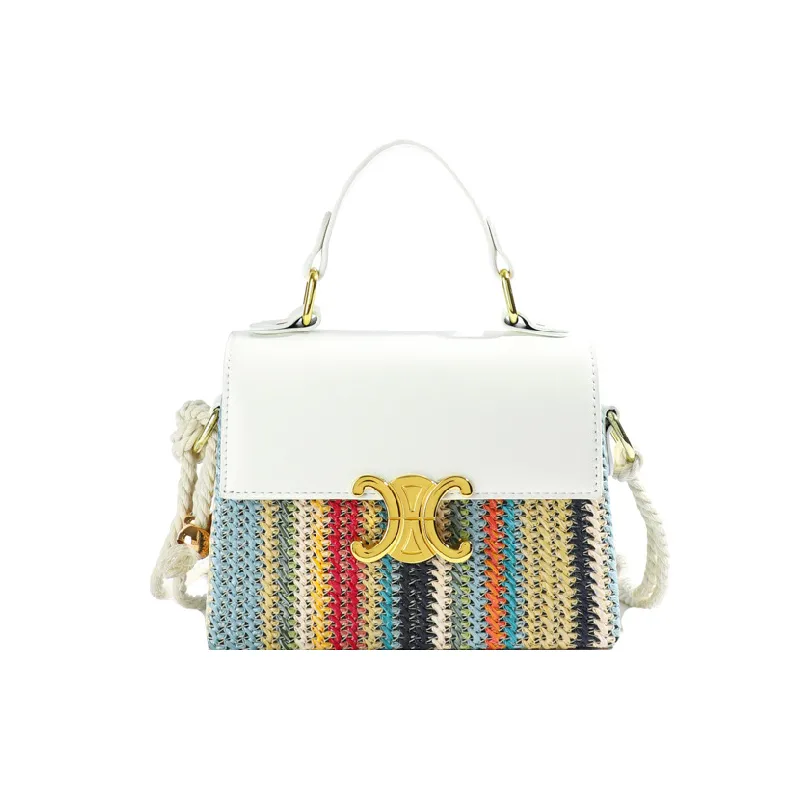 Fashion Contrast Color Handbag Women-3
