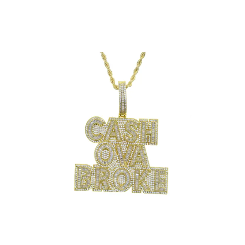 Hip-hop Letter Necklace-4
