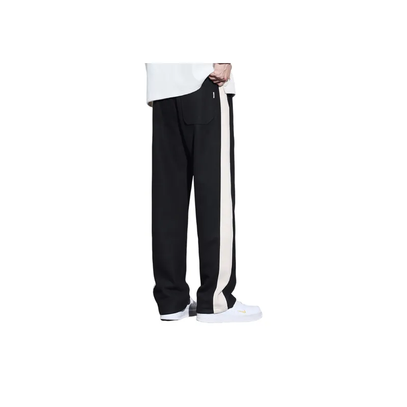 Contrast Color Casual Trousers-5