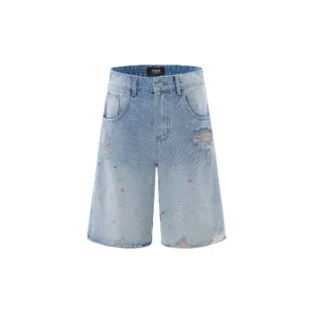 Street Distress Denim Shorts