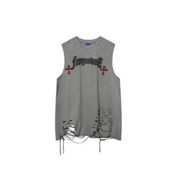 Street Letter Print Hip Hop Vest