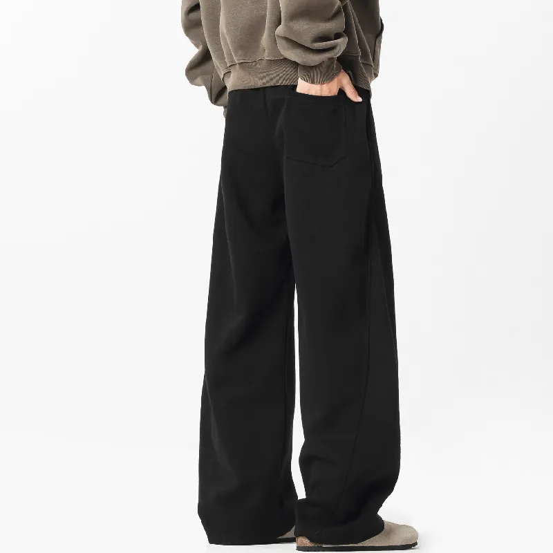 Fashionable Wide Leg Polyester Casual Pants-1