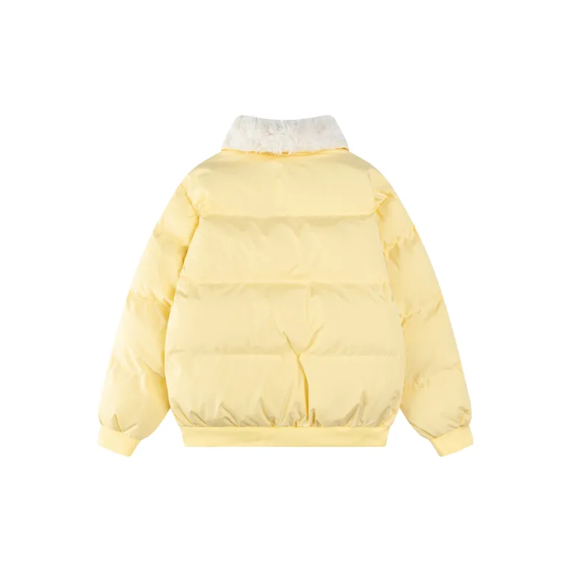 Basics Loose Blended Synthetic Fabrics Quilted Jacket-3