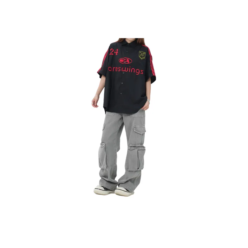 Comfortable Simple Letter Shirt-2