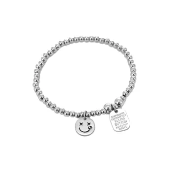 Trendy Smiley Face Titanium Bracelet