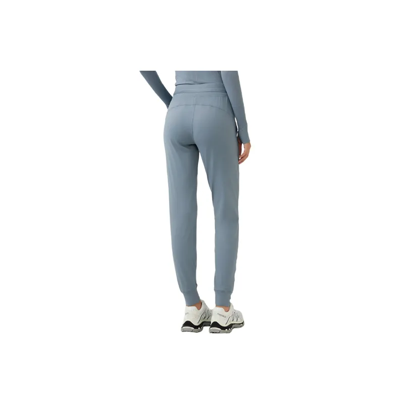 Casual Plain Cotton Blended Fabric Cotton Blended Fabric Sports Pants Women-5