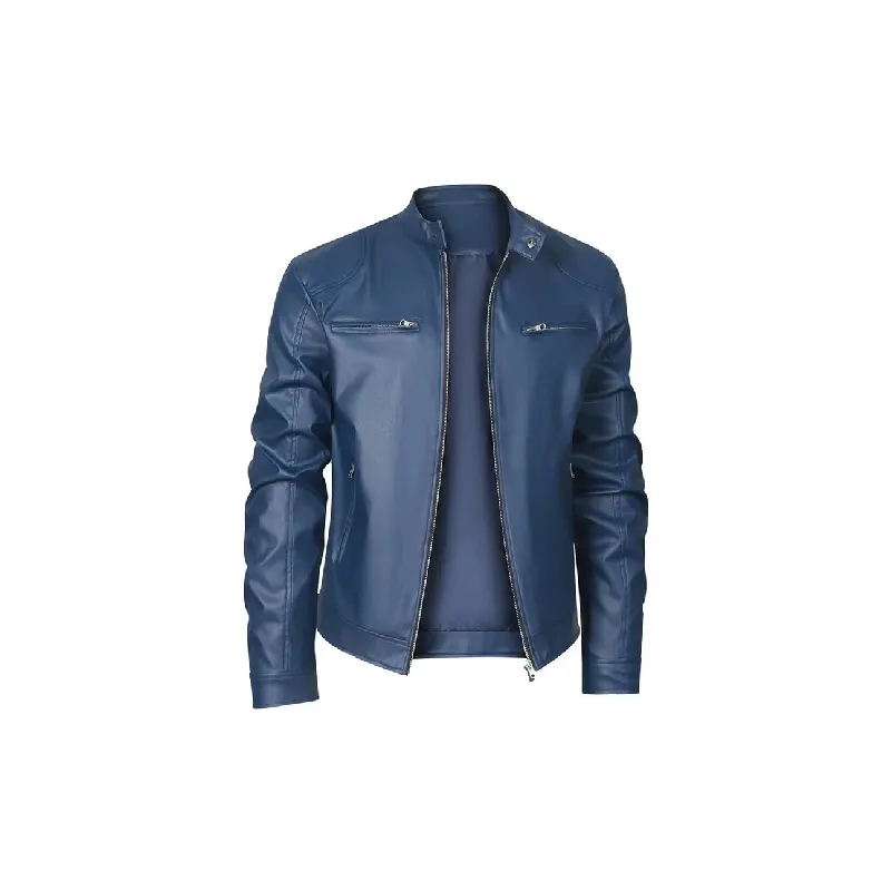 Casual Loose Artificial Leather Jacket-2