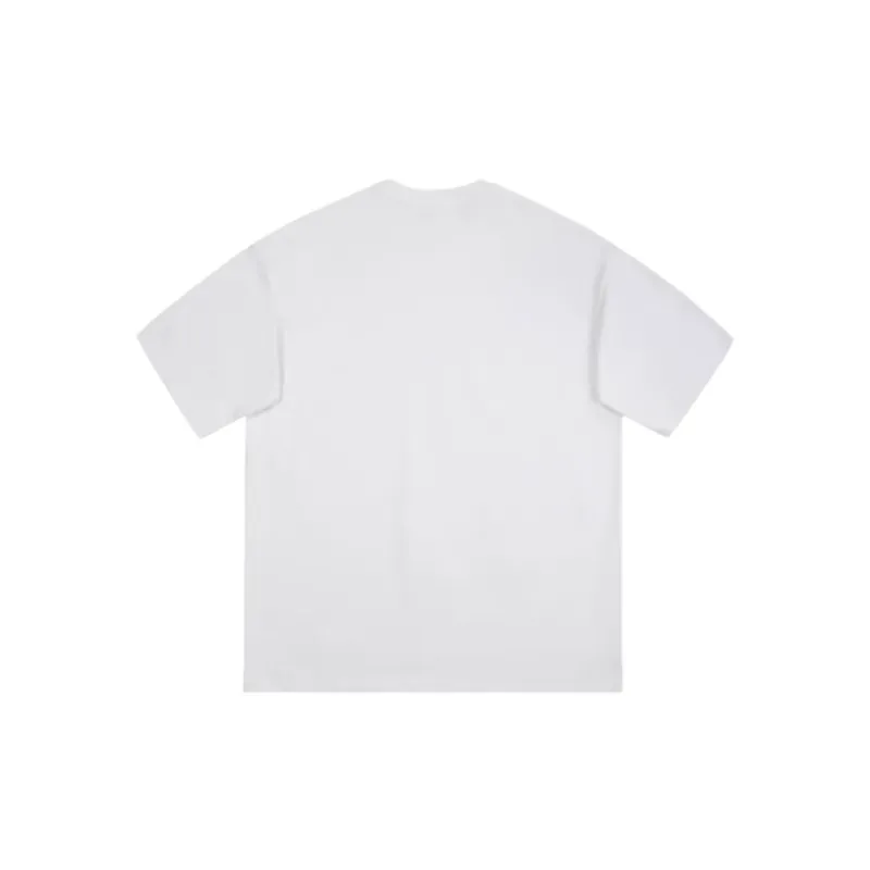 Letter Printing Round Neck Short sleeved Loose Casual T shirt-1
