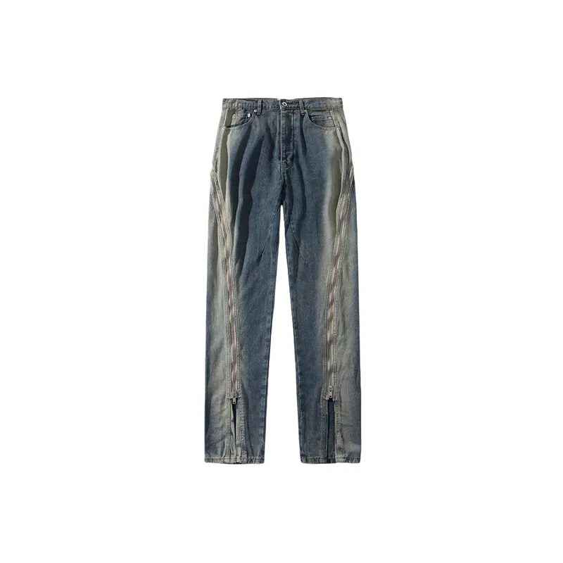 Loose Retro Straight Jeans-0