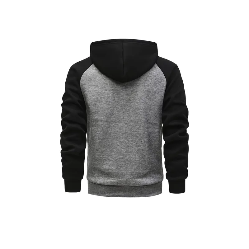 Zipper Contrast Color Sweatshirt-8