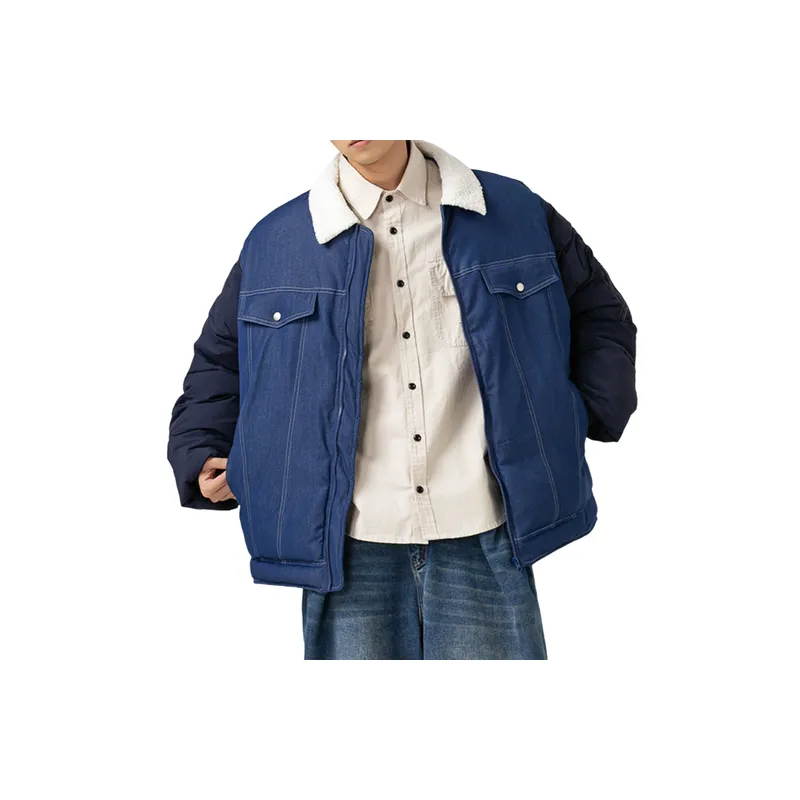 Retro Plain Polyester Jacket-2