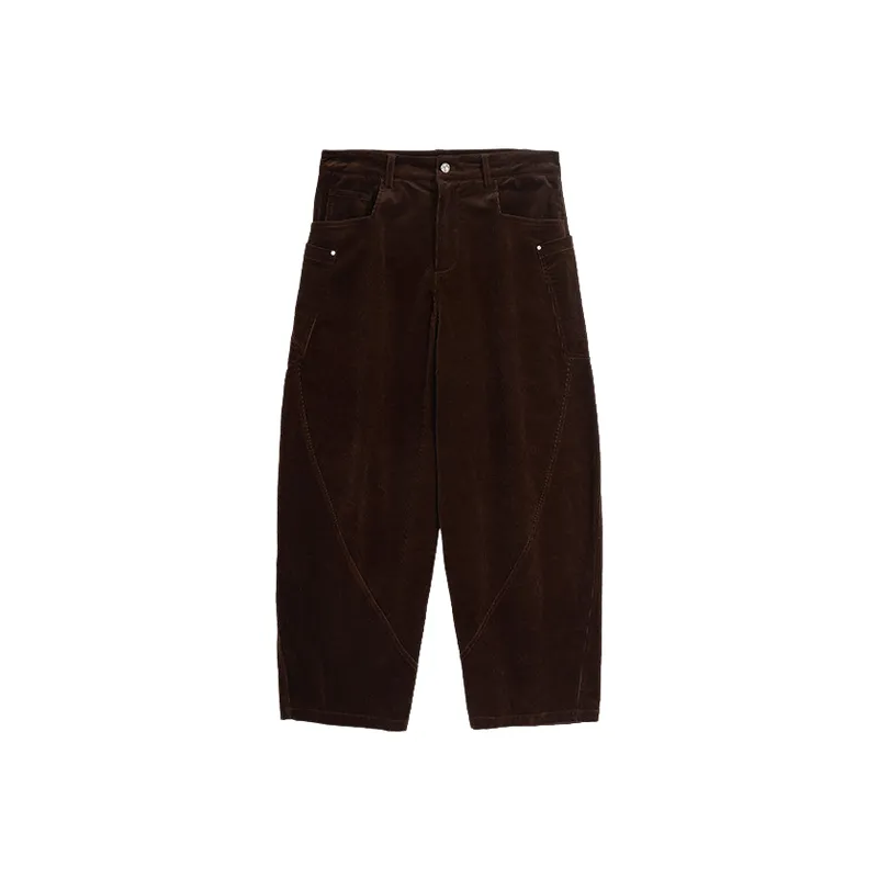 Retro Loose Corduroy Cargo Pants-0