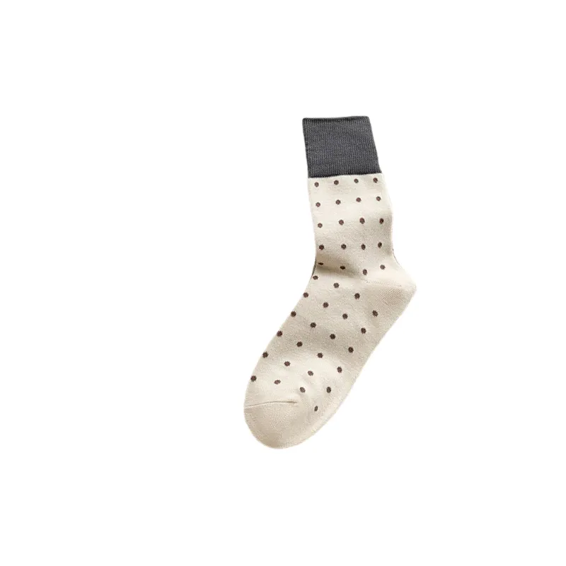 Fashionable Simple 100% Cotton Mid Calf Sock-3