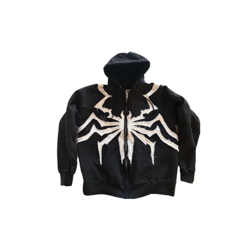 Zipper Loose Spider Sweatshirt