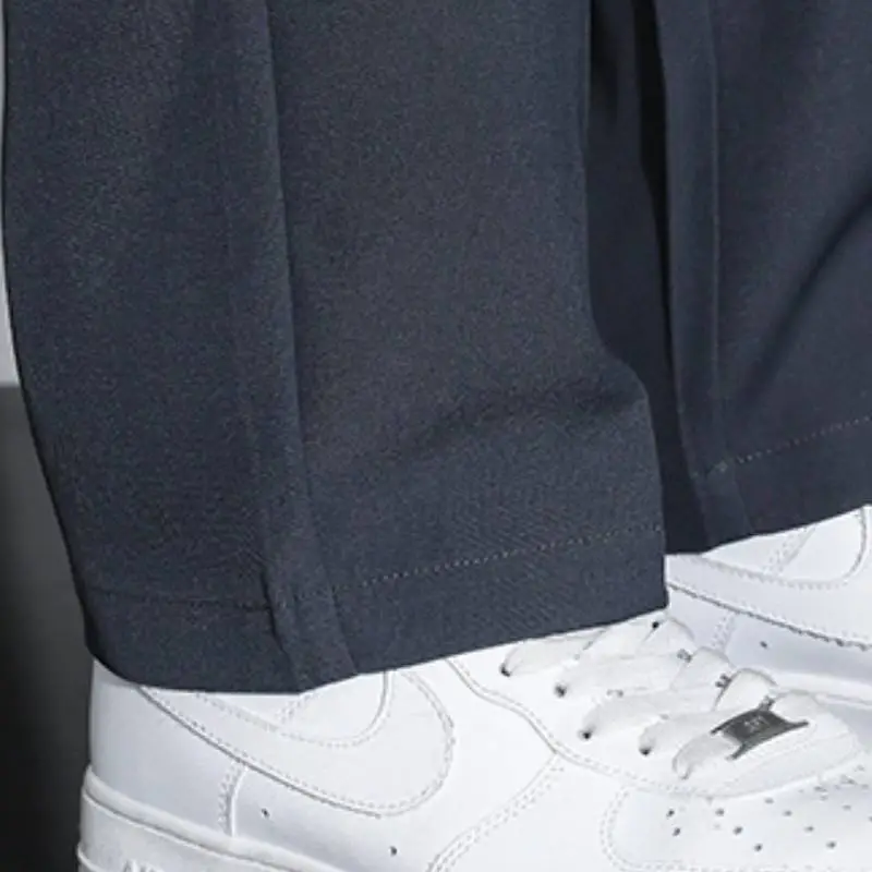 Simple Funky Blended Synthetic Fabrics Suit Trousers-8