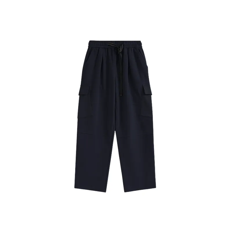 Loose Straight Leg Polyester Casual Pants-12