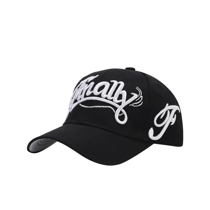 Letter Embroidered Curved Eave Baseball Cap
