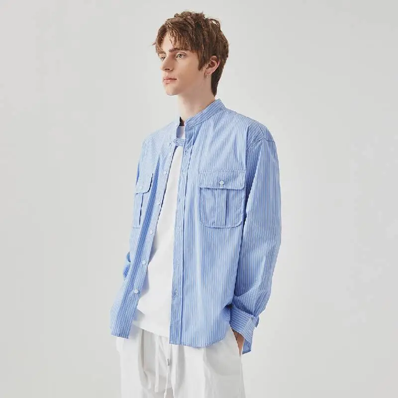 Casual Loose Cotton Blended Fabric Shirt-7