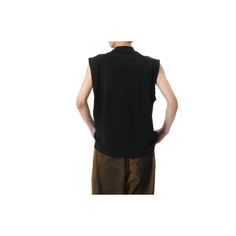 Loose Plain Cotton Vest-6