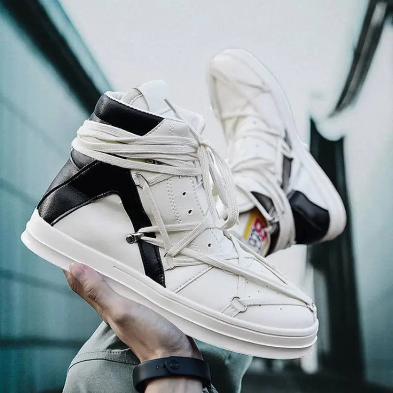 Sporty Lace Up Skateboarding Shoes-2