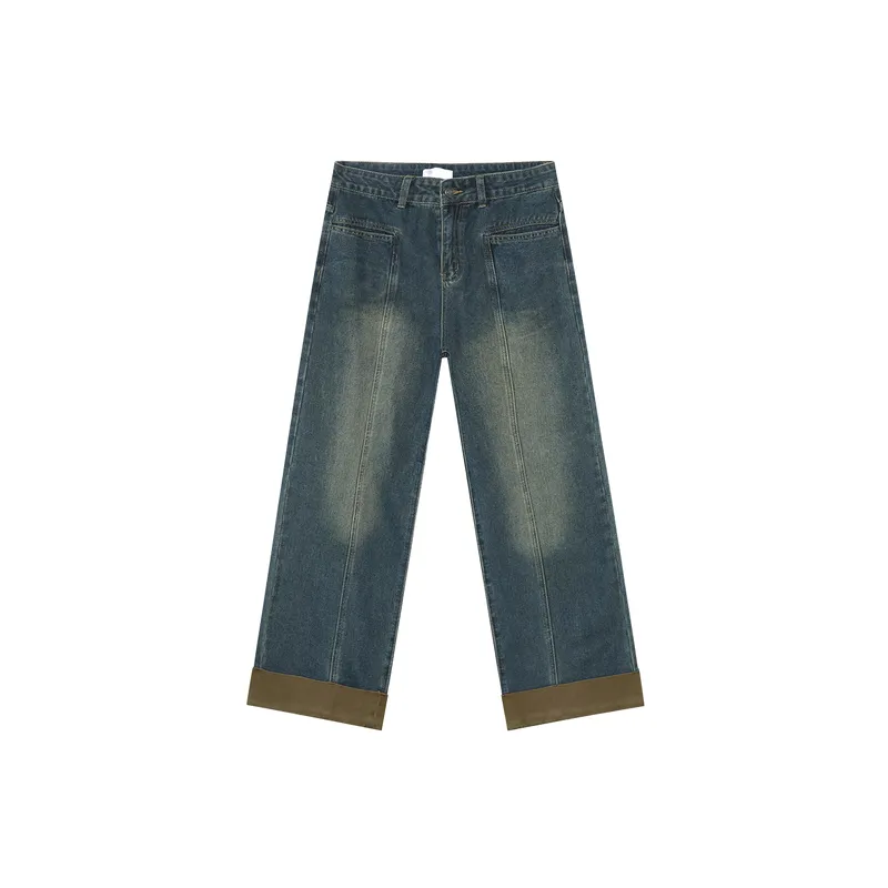 Fashionable Straight Leg Jeans Women-0