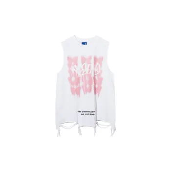 Hip hop Pink & Black Contrast Vest
