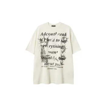 Casual Loose Combed Cotton T Shirt