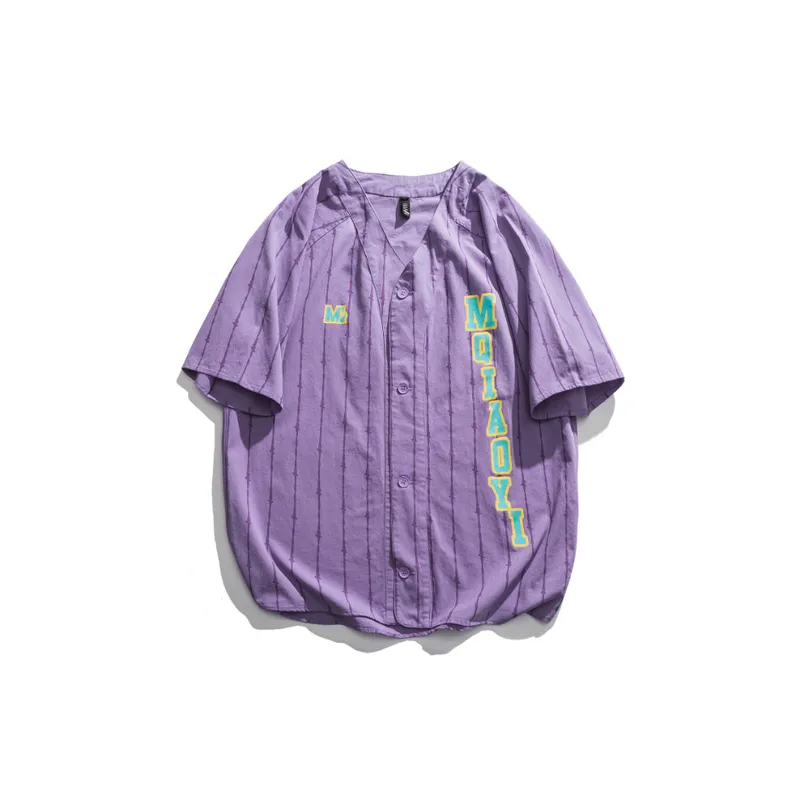 Casual Trendy Stripe Baseball Shirt-4