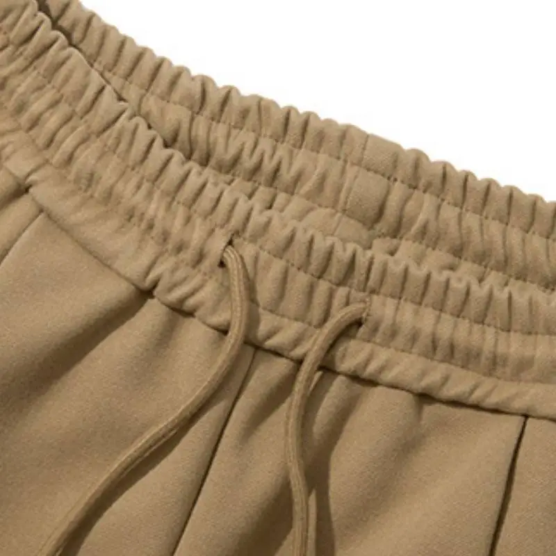 Trendy Plain Blended Synthetic Fabrics Casual Pants-3