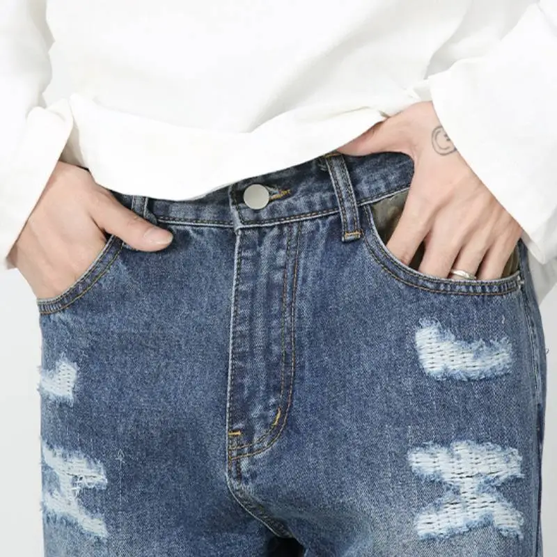 Simple Ripped Jeans-3