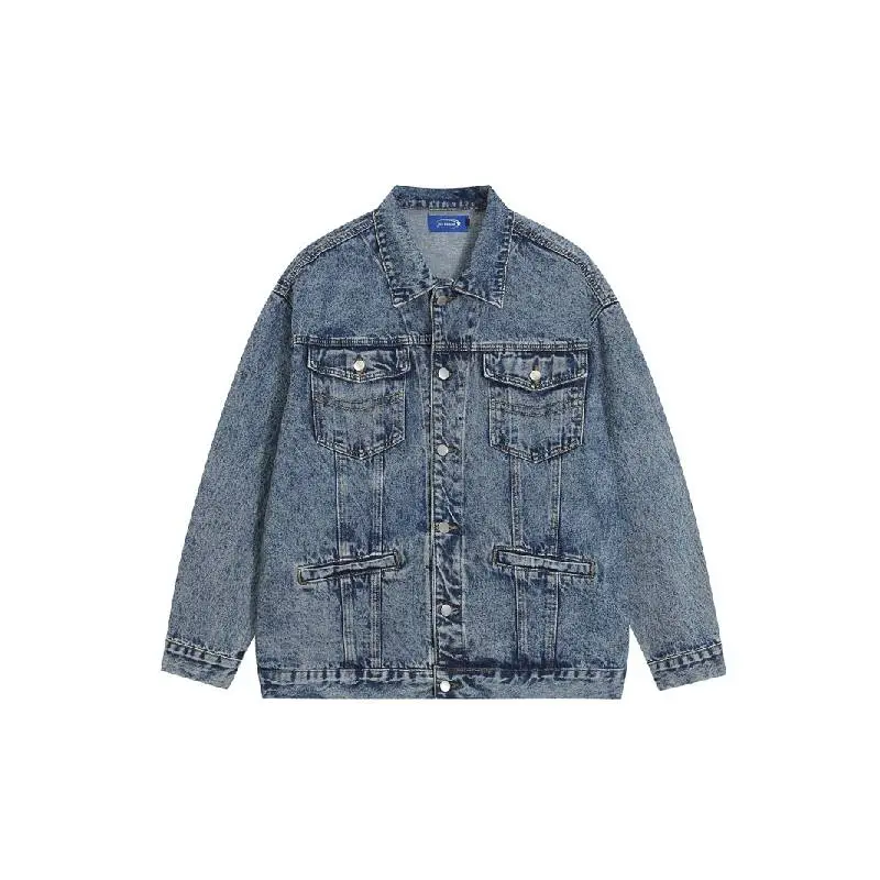 Retro Fashionable Loose Denim Jacket-0