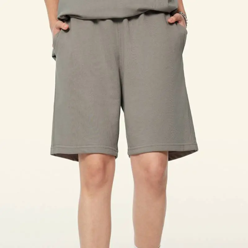 Fashionable Plain Cotton Sports Shorts Unisex-4