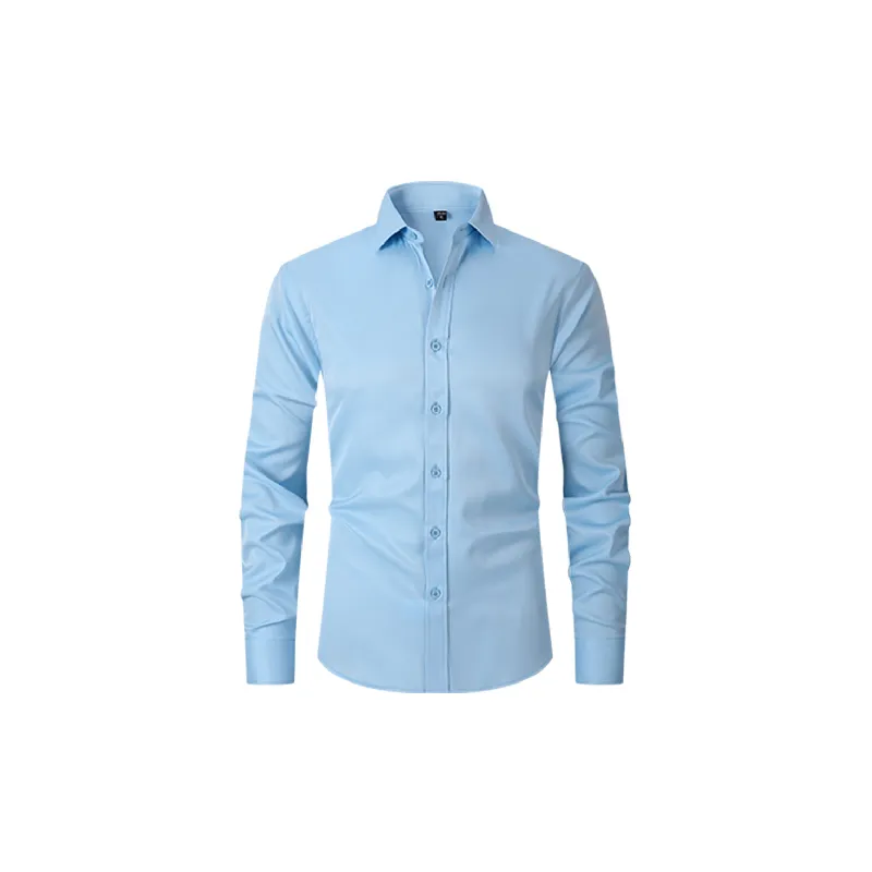 Business Plain Polyester Shirt Unisex-3
