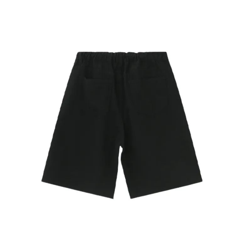 Simple Loose Denim Shorts Unisex-3