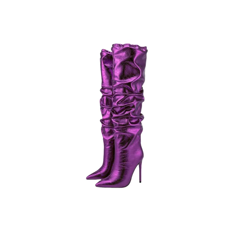 Fashionable Funky Knee High Boots-4