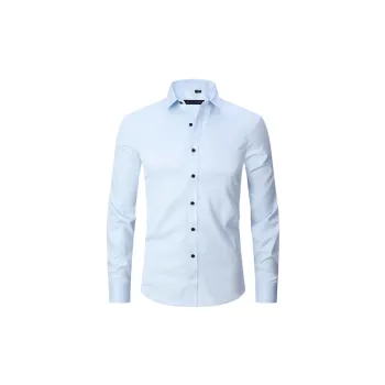 Business Plain Blended Synthetic Fabrics Shirt